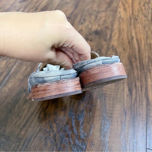 Trask • Ashley Pewter Camo Slide mule grey silver camouflage print leather - Picture 9 of 12